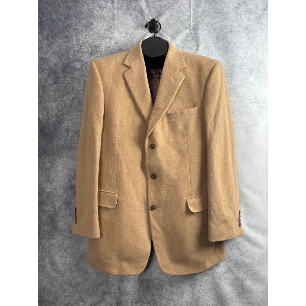 Jos. A. Bank Camel Hair Blazer Sport‎ Coat Jacket Men Soft Golden Tan Size 42L